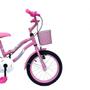 Imagem de Bicicleta Aro 16 Infantil Feminina Princesa Retro C/ Cestinha Rodinhas De Treinamento