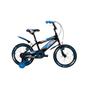 Imagem de Bicicleta Aro 16 Pro Aventura Azul 2658 Uni Toys Com Rodinhas Freios V-Brake Protetor de Corrente