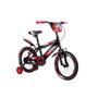 Imagem de Bicicleta Aro 16 Pro Aventura Vermelha 2658 Uni Toys Com Rodinhas Protetor de Corrente Freios V-Brake