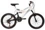 Imagem de Bicicleta Aro 20 Bike Bmx Jumper Vellares Full Suspensão Freios V-brake Branca/laranja Neon