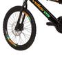 Imagem de Bicicleta  Aro 20 Com Suspensão Freios V-brake Preto/laranja Neon Jumper Vellares 