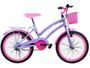 Imagem de Bicicleta Aro 20 Infantil Colli Celina Azul Celeste com Cestinha Freio V Brake