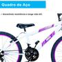 Imagem de Bicicleta Aro 24 C/cestinha Forss Anny 18 Marchas Turquesa