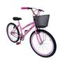 Imagem de Bicicleta Aro 24 Femenina/Menina Juvenil Cestinha Freios V Brake Rodas Alumínio Aero