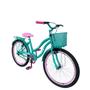 Imagem de Bicicleta Aro 24 Feminina Jady Cecy Menina Com Cestinha Freio V Brake Rodas Alumínio Aero Resistente