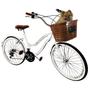 Imagem de Bicicleta aro 26 com 18 Marchas adulto cesta reforçada branc