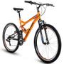 Imagem de Bicicleta aro 26 com 21 marchas freio V-Brake laranja e preto - STINGER - Houston