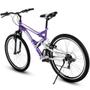 Imagem de Bicicleta aro 26 com 21 marchas freio V-Brake roxo e prata - VIVID - Houston