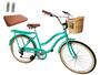 Imagem de Bicicleta aro 26 com bagageiro assento acolchoado pedaleiras