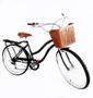 Imagem de Bicicleta Aro 26  Estilo Retrô Com Cestinha Plástica Preto