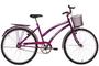 Imagem de Bicicleta Aro 26 Feminina Susi Roxa com Para-lama e Cesta