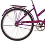 Imagem de Bicicleta Aro 26 Feminina Susi Roxa com Para-lama e Cesta