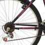 Imagem de Bicicleta Aro 26 MTB Poli Podium Quadro 17" 18 velocidades Preta/Rosa