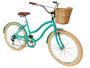 Imagem de Bicicleta Aro 26 retrô 6v Cesta vime natural Verde-agua