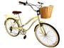 Imagem de Bicicleta Aro 26 Retrô Vintage Feminina Cesta Vime Bege