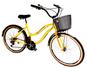 Imagem de Bicicleta Aro 26 urbana com 18 marchas cesta Amarelo
