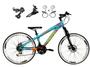 Imagem de Bicicleta Aro 26 Vikingx Tuff Azul/Laranja 21v Alumínio Câmbios Shimano Freio a Disco Hidráulicos Aros Vmaxx Brancos