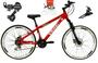 Imagem de Bicicleta Aro 26 Vikingx Tuff Vermelho 21v Alumínio Câmbios Shimano Freio a Disco Hidráulicos Aros Vmaxx Branco