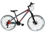 Imagem de Bicicleta Aro 26 Vikingx Tuff X-35 Azul Petróleo 21v Freios a Disco Hidráulicos Cabeamento Interno Freeride Dh Aros Vmaxx Brancos