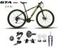 Imagem de Bicicleta Aro 29 Alfameq AFX Kit 2x9 Gta Sunrun Freio Disco K7 11/36 Pedivela 24/38d Garfo com Trava - Preto/Amarelo