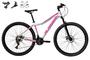 Imagem de Bicicleta Aro 29 Alfameq Pandora Feminina Alumínio Câmbios Shimano 21v Freios a Disco Hidráulicos Garfo Suspensão - Branco/Rosa