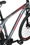 Imagem de  Bicicleta Aro 29 GTA Insane Kit 2x9 Gta Sunrun Freio Disco K7 11/36 Pedivela 24/38d Garfo com Trava - Cinza/Vermelho