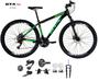 Imagem de  Bicicleta Aro 29 GTA Start Kit 2x9 Gta Sunrun Freio Disco K7 11/36 Pedivela 24/38d Garfo com Trava - Preto/Verde