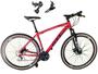 Imagem de Bicicleta Aro 29 Gti Roma Alumínio 21v Câmbios Shimano Freio a Disco com Pneu Faixa Bege - Vermelho