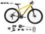 Imagem de Bicicleta Aro 29 GTI Roma Kit 2x9 Gta Sunrun Freio Disco K7 11/36 Pedivela 24/38d Garfo com Trava - Amarelo/Preto