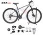 Imagem de Bicicleta Aro 29 GTI Roma Kit 2x9 Gta Sunrun Freio Disco K7 11/36 Pedivela 24/38d Garfo com Trava - Cinza/Preto