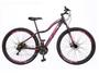 Imagem de Bicicleta Aro 29 KSW MWZA 2020 Feminino 21v Freio a Disco Cor:Preto+RosaTamanho:15