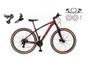 Imagem de Bicicleta aro 29 Ksw Xlt 24v Câmbios Shimano Freios Hidráulicos Garfo com Suspensão Pneu Faixa Bege -Preto/Vermelho/Laranja 