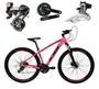 Imagem de Bicicleta Aro 29 Ksw Xlt Câmbios Shimano Altus 24v K7 Alumínio Freios Hidráulicos Garfo Com Trava Rosa Chiclete Tam. 17
