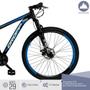 Imagem de Bicicleta Aro 29 Quadro 17 Freio a Disco Mecânico 21 Marchas Alumínio Preto Azul - Dropp