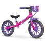 Imagem de Bicicleta Balance Bike Infantil Feminina Aro 12 Rosa Nathor