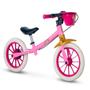 Imagem de Bicicleta Balance Infantil Aro 12 Princesas Meninas Sem Pedal Com Cestinha Nathor