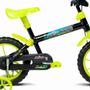 Imagem de Bicicleta Bicicletinha Infantil Aro 12 Jack Preto e Verde Limão - Verden Bikes