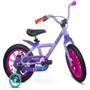 Imagem de Bicicleta Bike Aro 14 Caloi Com Rodinhas Garrafinha Capacete