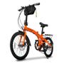 Imagem de Bicicleta Bike Dobravel Pliage Plus 7 Marchas Freio a Disco Alaranjada  Two Dogs 