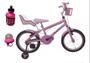 Imagem de Bicicleta Bike Infantil Feminina Aro 16 Rosa C/ Acessórios