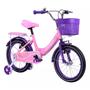 Imagem de Bicicleta Bike Infantil Love Rosa Aro 16 Menina com Cesto Unitoys