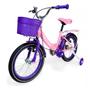 Imagem de Bicicleta Bike Infantil Love Rosa Aro 16 Menina com Cesto Unitoys