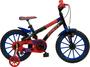 Imagem de Bicicleta Bike Infantil Menino Aro 16 Baby Lux Pto/Azul/Verm