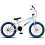 Imagem de Bicicleta Bmx Aro 20 Stx Freio V-brake Branco Pneu Azul