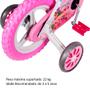 Imagem de Bicicleta com Cestinha para Carregar Bonecas Meninas Aro 12 Rosa Princesinha