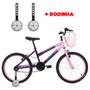 Imagem de Bicicleta Com Rodinha e Cesta Feminina Infantil Aro 20 Wendy