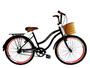 Imagem de Bicicleta de passeio aro 26 cesta tipo vime sem marchas pto