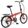 Imagem de Bicicleta Dobrável em Alumínio Aro 20 6V Dubly Shimano Vermelha
