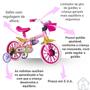 Imagem de Bicicleta e Capacete Menina Infantil Nathor Aro 12 Princesas
