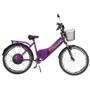 Imagem de Bicicleta Elétrica - Aro 24 - Duos Confort - 800W Lithium - Violeta - Duos Bikes